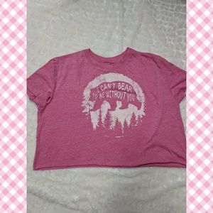 Pink Graphic Crop Top